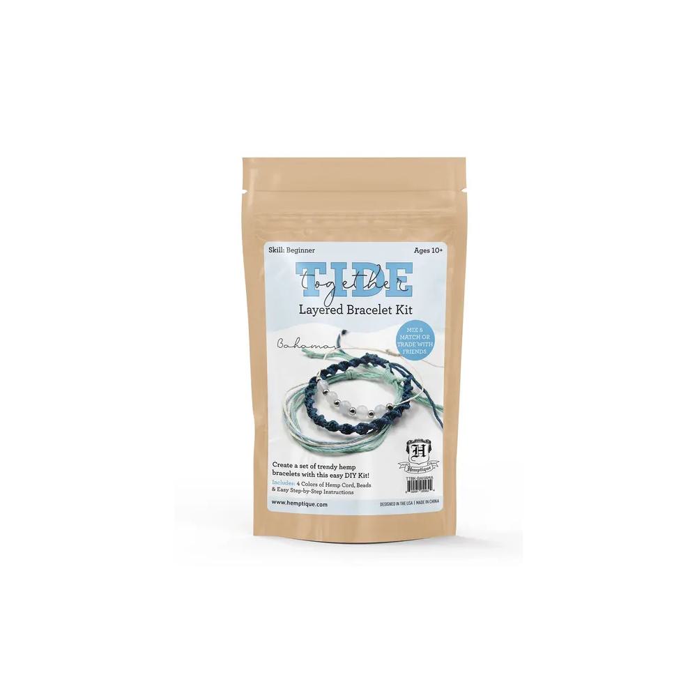 Models & Kits, Art & School, Hemptique, Tide Together, Layered, Hemp Cord, Bracelet Kit, Bahamas, 956990